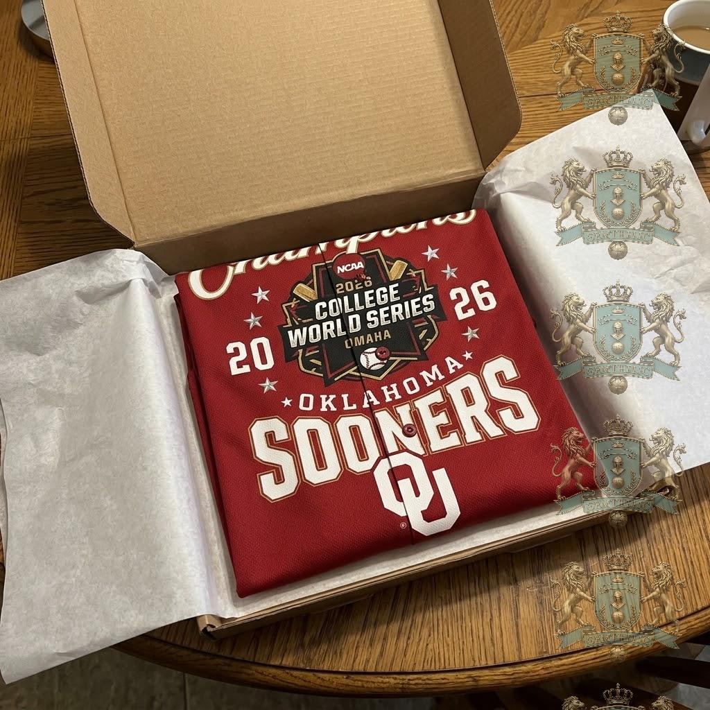 Oklahoma Sooners 2026 College World National Champions Baseball Jersey - Detail View