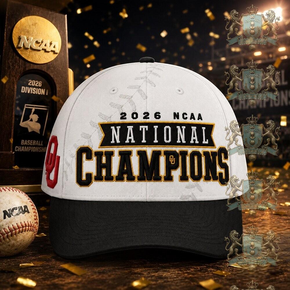 Oklahoma Sooners 2026 NCAA Baseball National Champions Cap - Front View