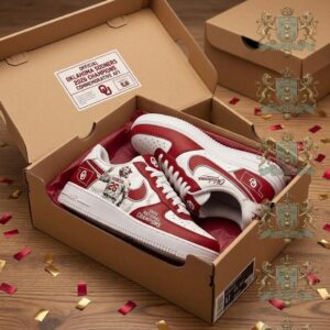 Oklahoma Sooners Baseball 2026 National Champions Custom Nike Air Force 1 Shoes
