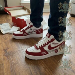 Oklahoma Sooners Baseball 2026 National Champions Custom Nike Air Force 1 Shoes