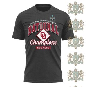 Oklahoma Sooners Baseball National Champions 2026 T-Shirt