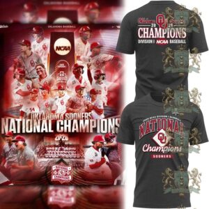 Oklahoma Sooners Baseball National Champions 2026 T-Shirt