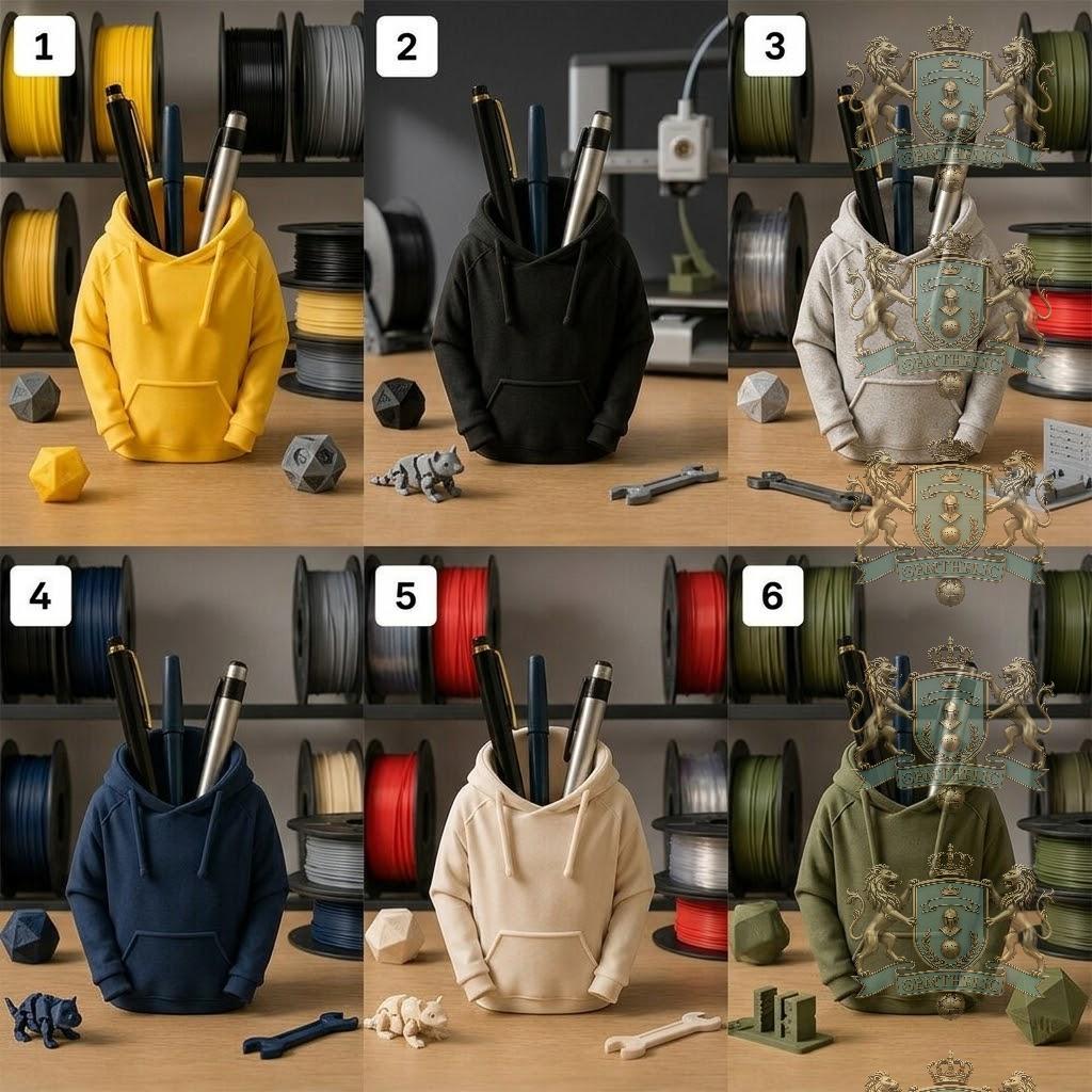 Hoodie Miniature Desk Pen Holder