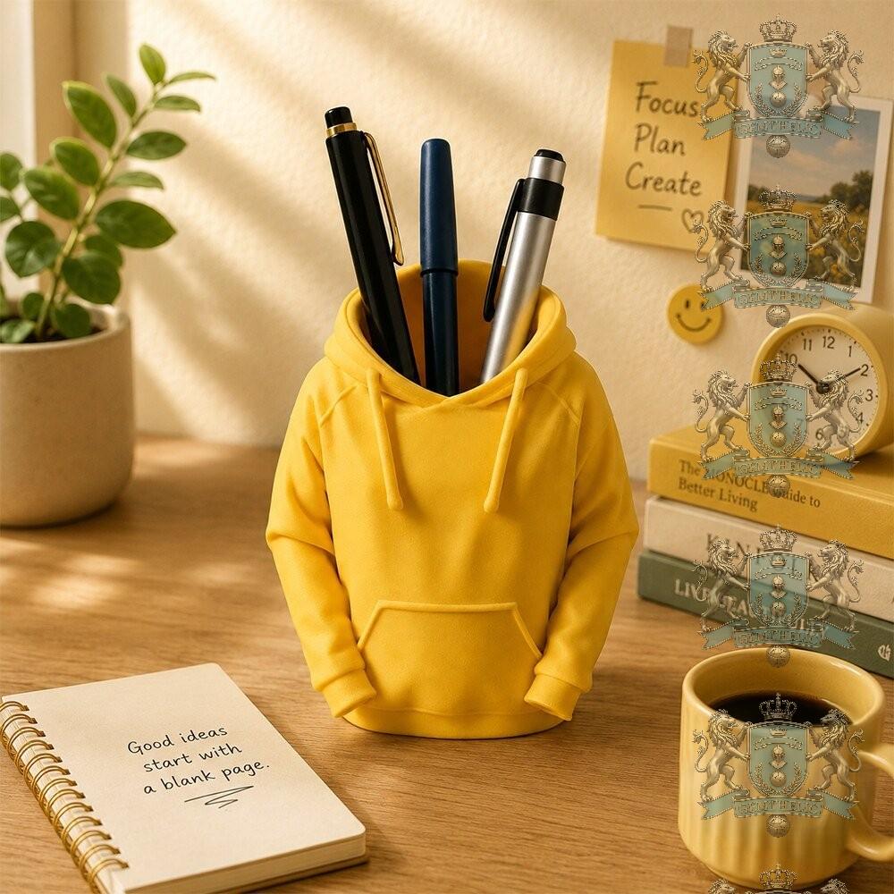 Hoodie Miniature Desk Pen Holder - Front View