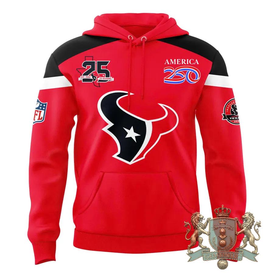 Houston Texans Season America 250th Anniversary Hoodie - Detail View