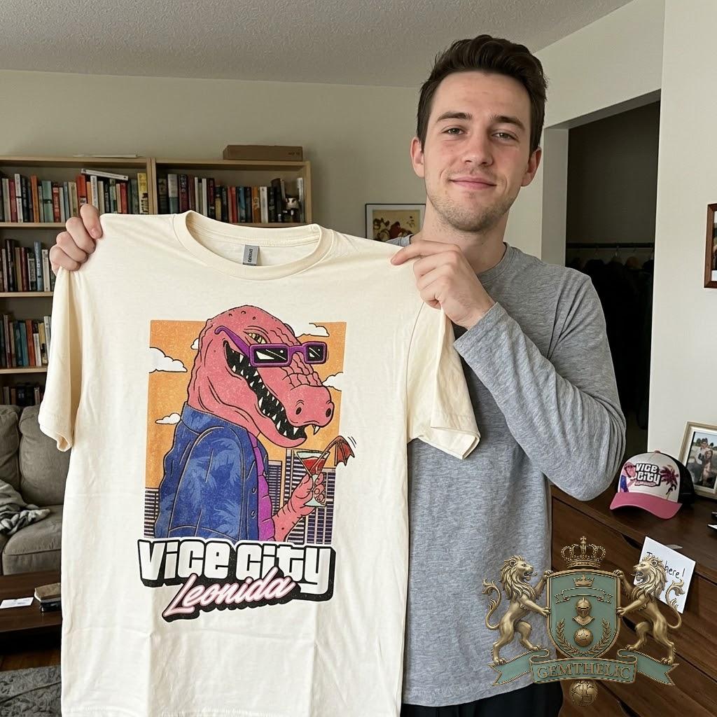 Vice City Leonida Retro Crocodile T-Shirt