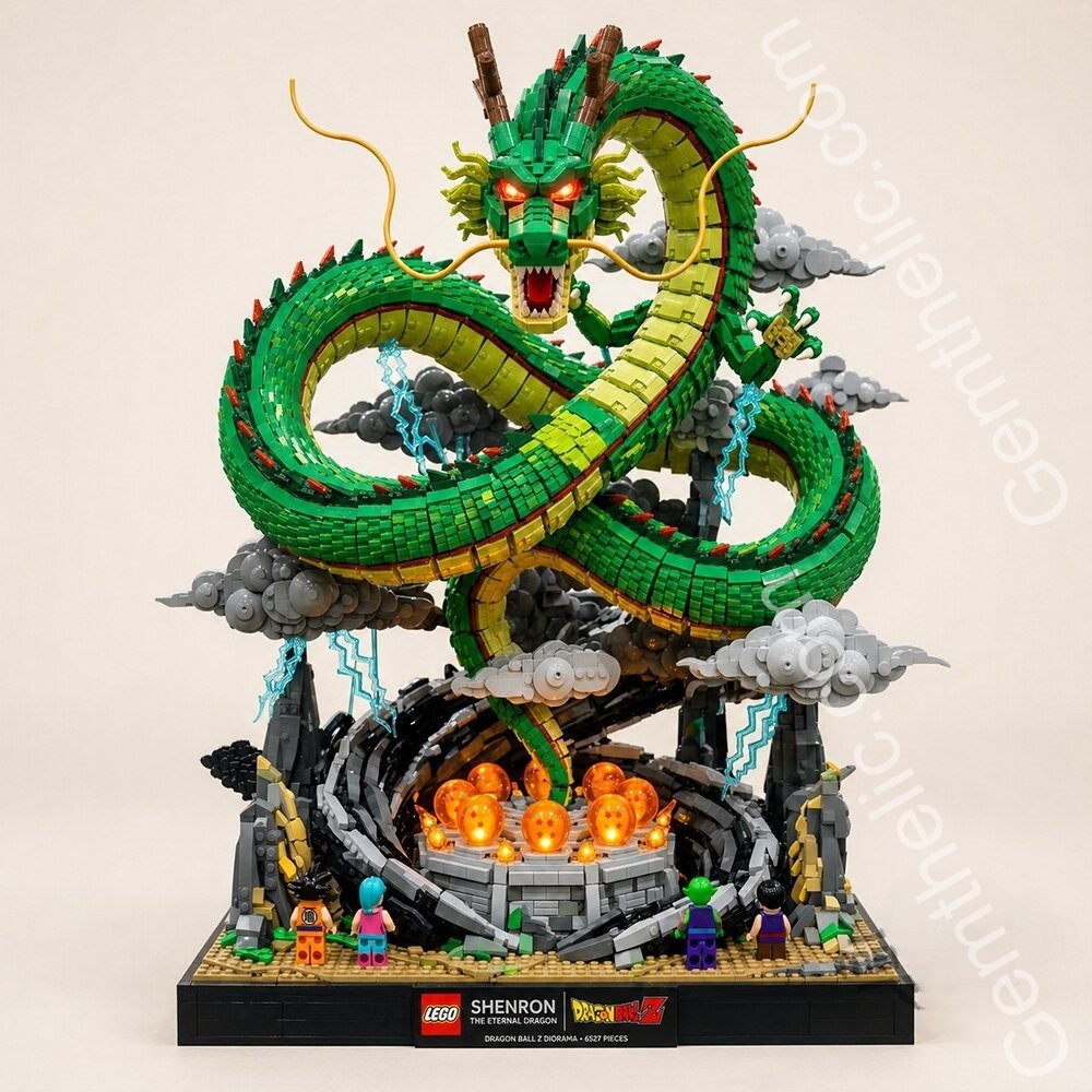Eternal Dragon Building Block Set - Detail View