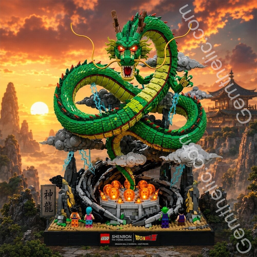 Eternal Dragon Building Block Set - Front View