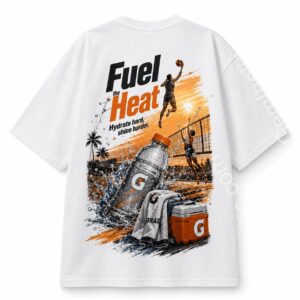 Fuel the Heat Hydrate Harder Beach Volleyball T-Shirt