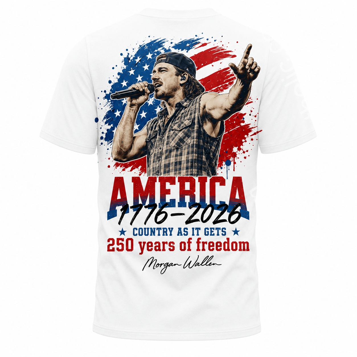 Morgan Wallen America 250 Years of Freedom 1776-2026 T-Shirt