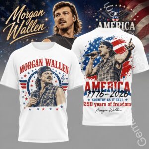 Morgan Wallen America 250 Years of Freedom 1776-2026 T-Shirt