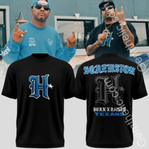 Screwston Born Raised Houston Football T-Shirt