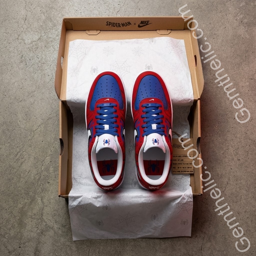 Web Hero Custom Graphic AJ1 Sneakers