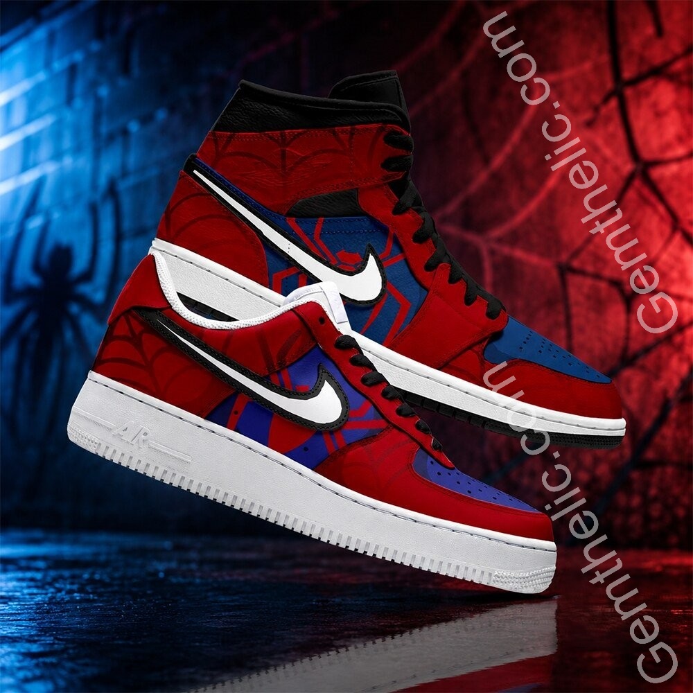 Web Hero Custom Graphic AJ1 Sneakers
