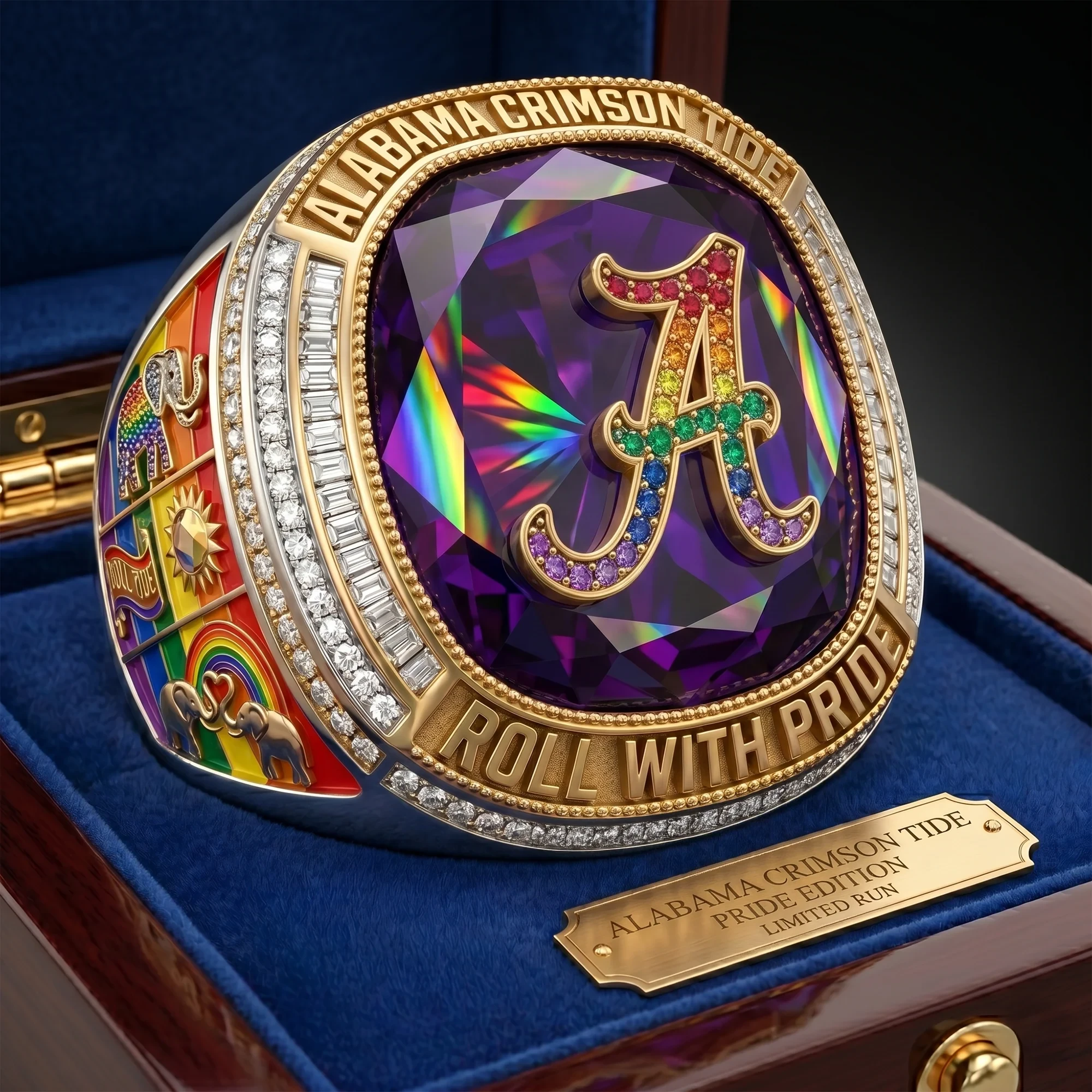 Alabama Crimson Tide Pride Edition Championship Ring - Detail View