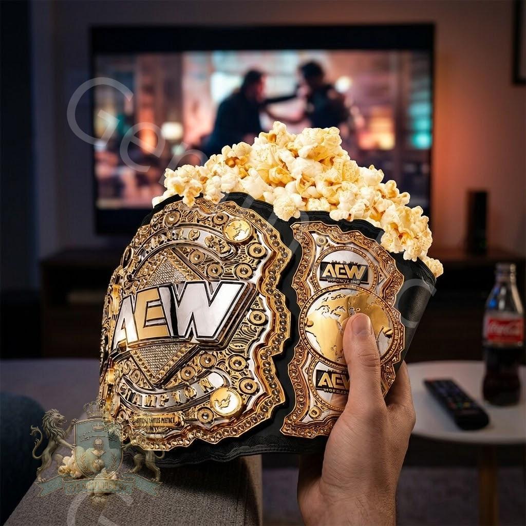 AEW World Championship Popcorn Bucket Wrestling Collectible 2026 - Detail View