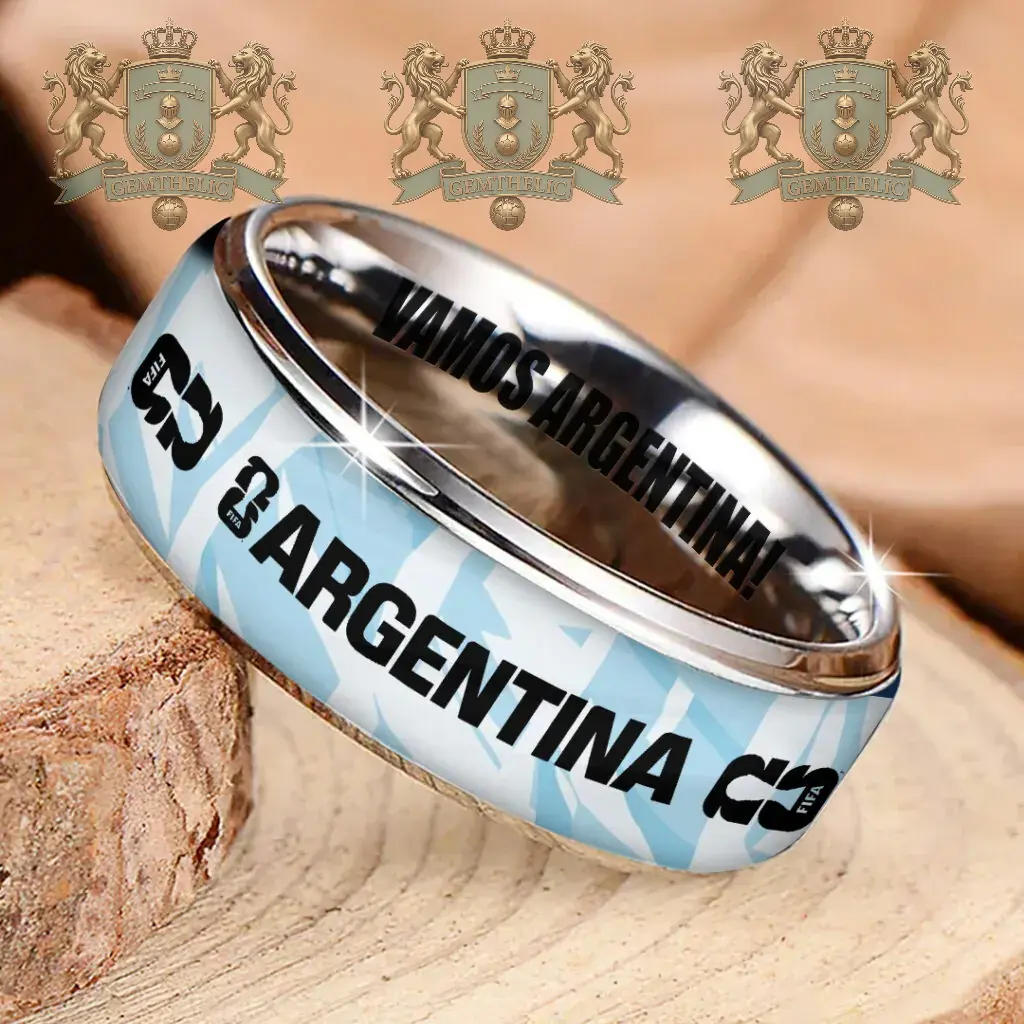 Argentina National Football World Cup Champions Rings - Detail View