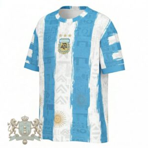 Argentina National World Cup 2026 Flag Pattern Sun of May Three Stars Retro Style Jersey