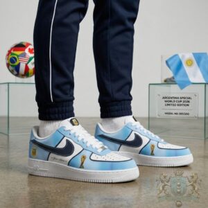 Argentina National World Cup Champions  Nike Air Force 1 Sneakers