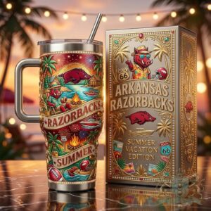 Arkansas Razorbacks Summer Vacation Route 66 Tumbler