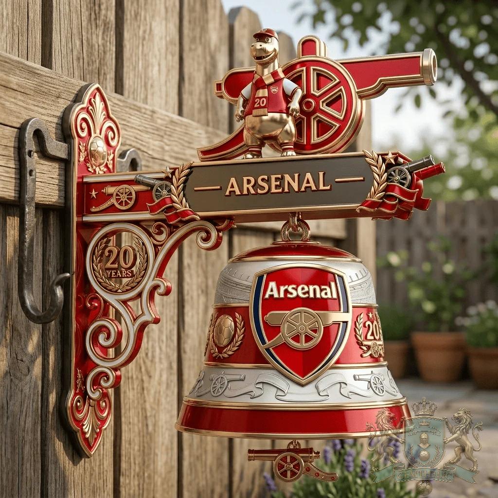 Arsenal Football Club 20th Anniversary Wall Mounted Bell Sign