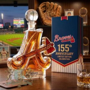 Atlanta Braves 155th Anniversary Whiskey Decanter
