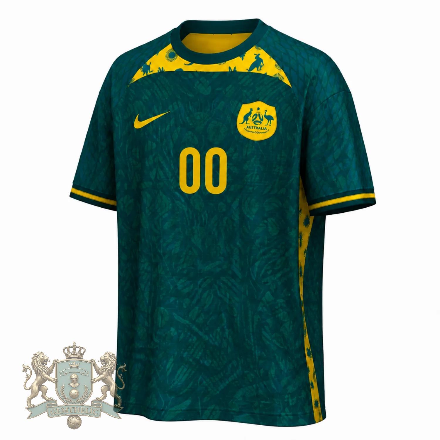 Australia national World Cup 2026 Player Name Number Wildlife Graphic Soccer Jersey - Detail View