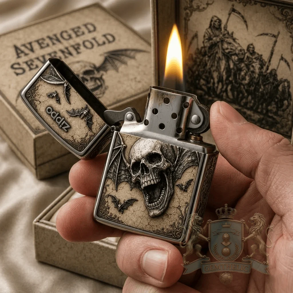 Avenged Sevenfold Deathbat Skull Bats Zippo Lighter