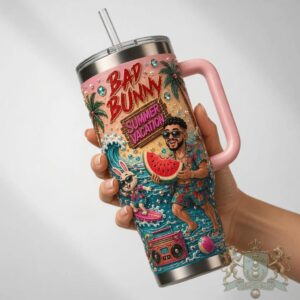 Bad Bunny Summer Vacation Tumbler