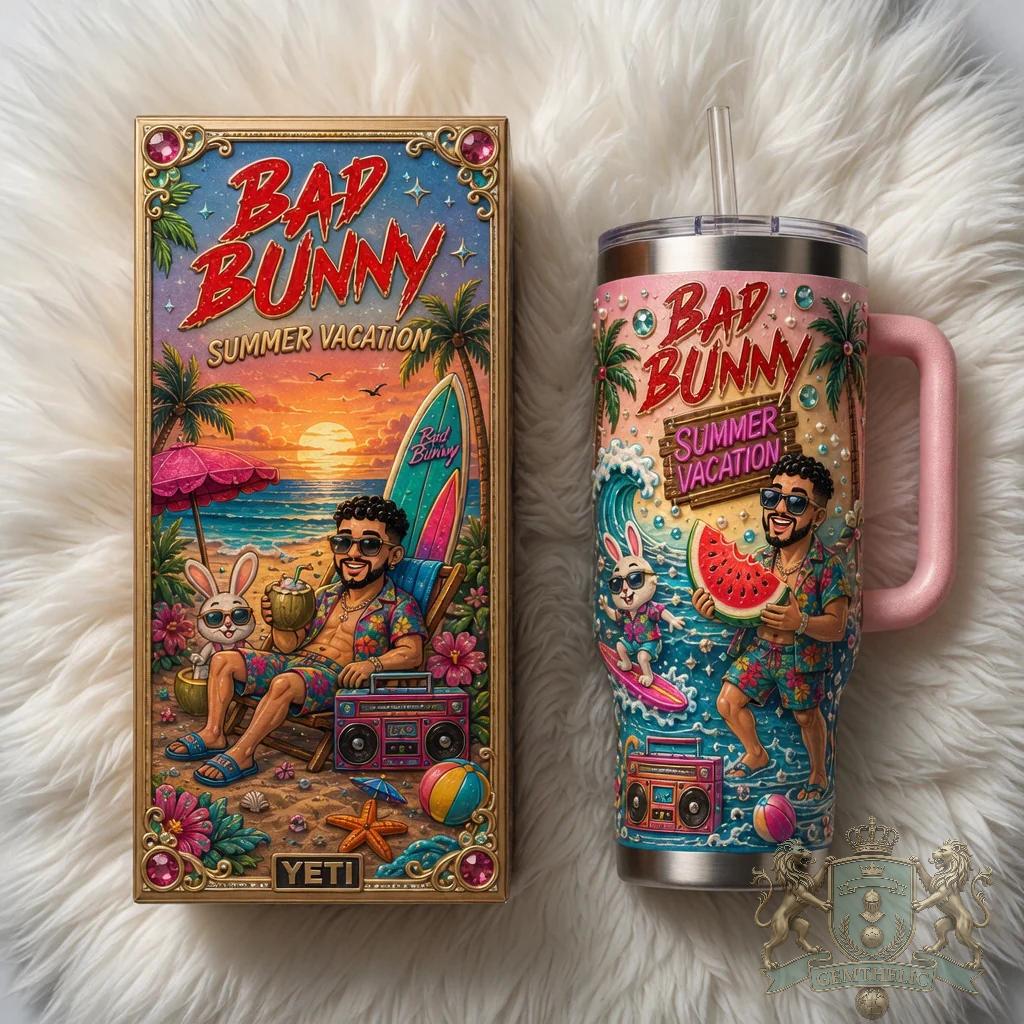 Bad Bunny Summer Vacation Tumbler