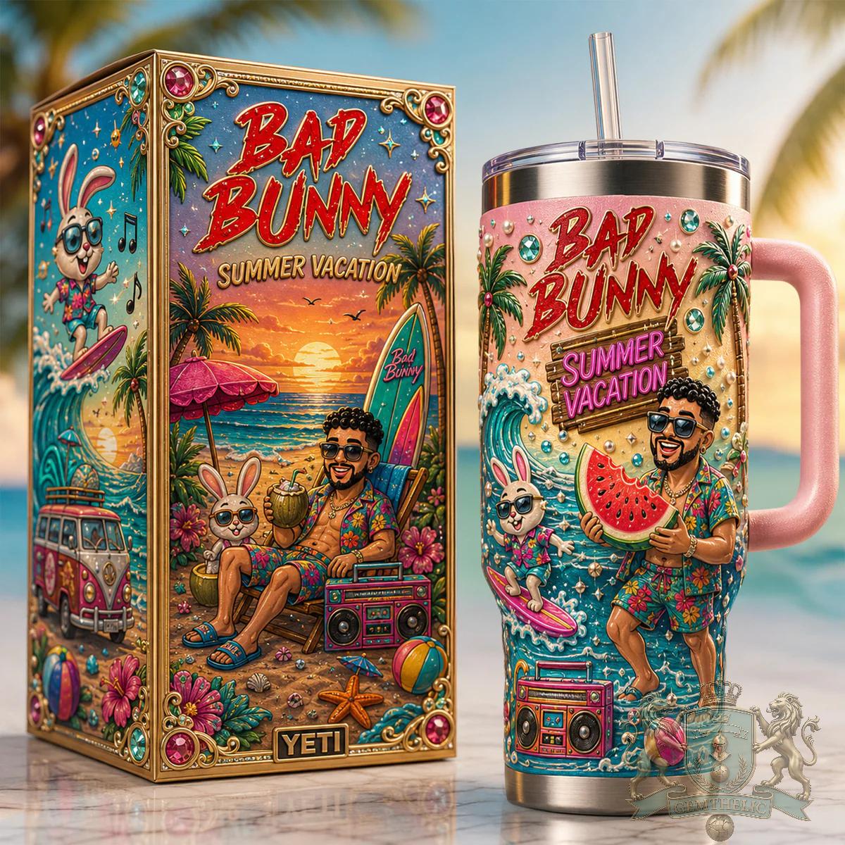 Bad Bunny Summer Vacation Tumbler