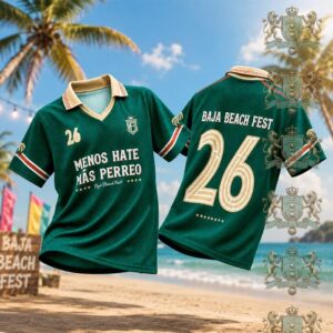 Baja Beach Fest 2026 Menos Hate Más Perreo Polo Shirt