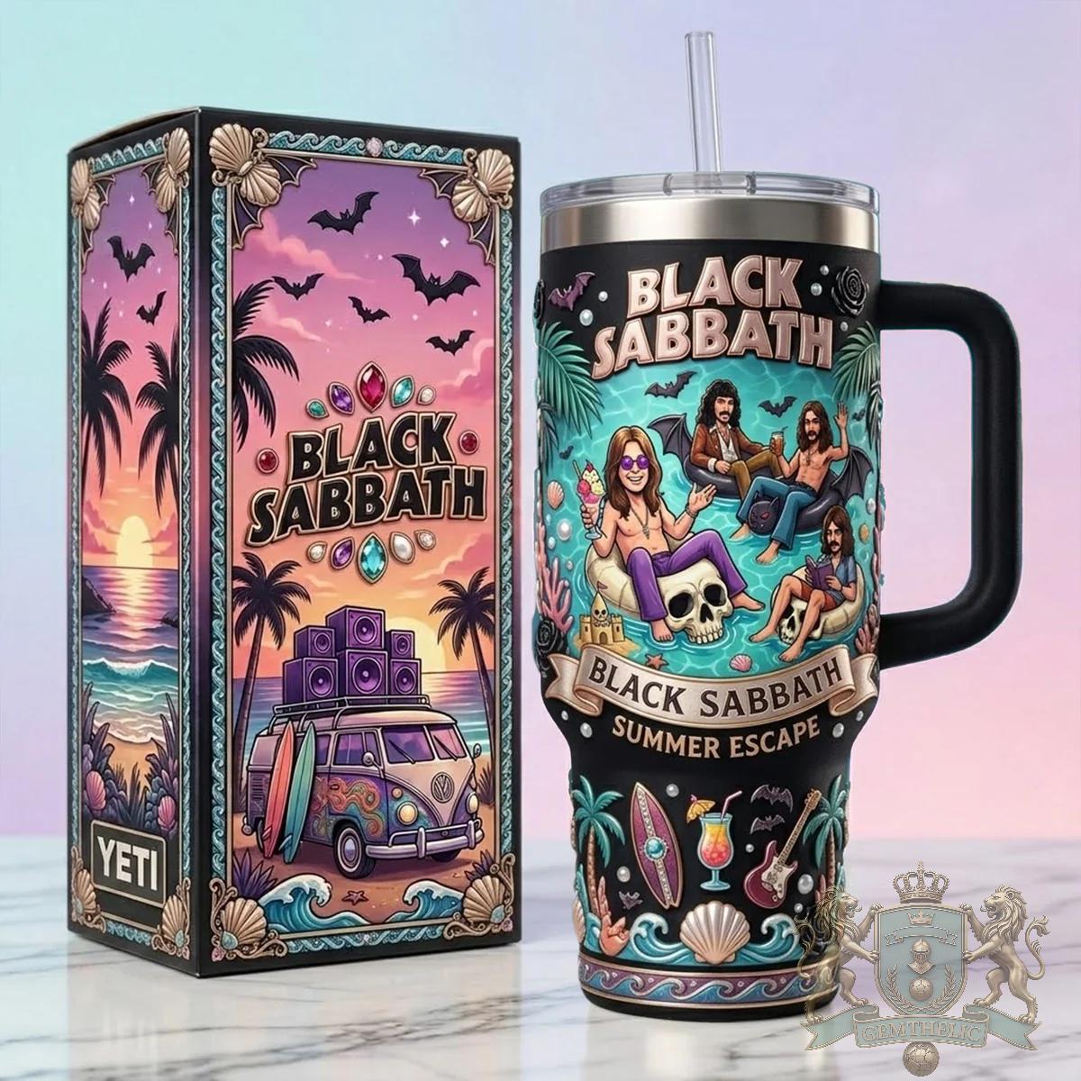 Black Sabbath Summer Escape Tumbler - Front View