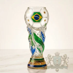 Brasil FC World Cup Trophy Canarinho Beer Glass