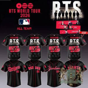 BTS World Tour 2026 MLB All Team Signed Baseball Jersey