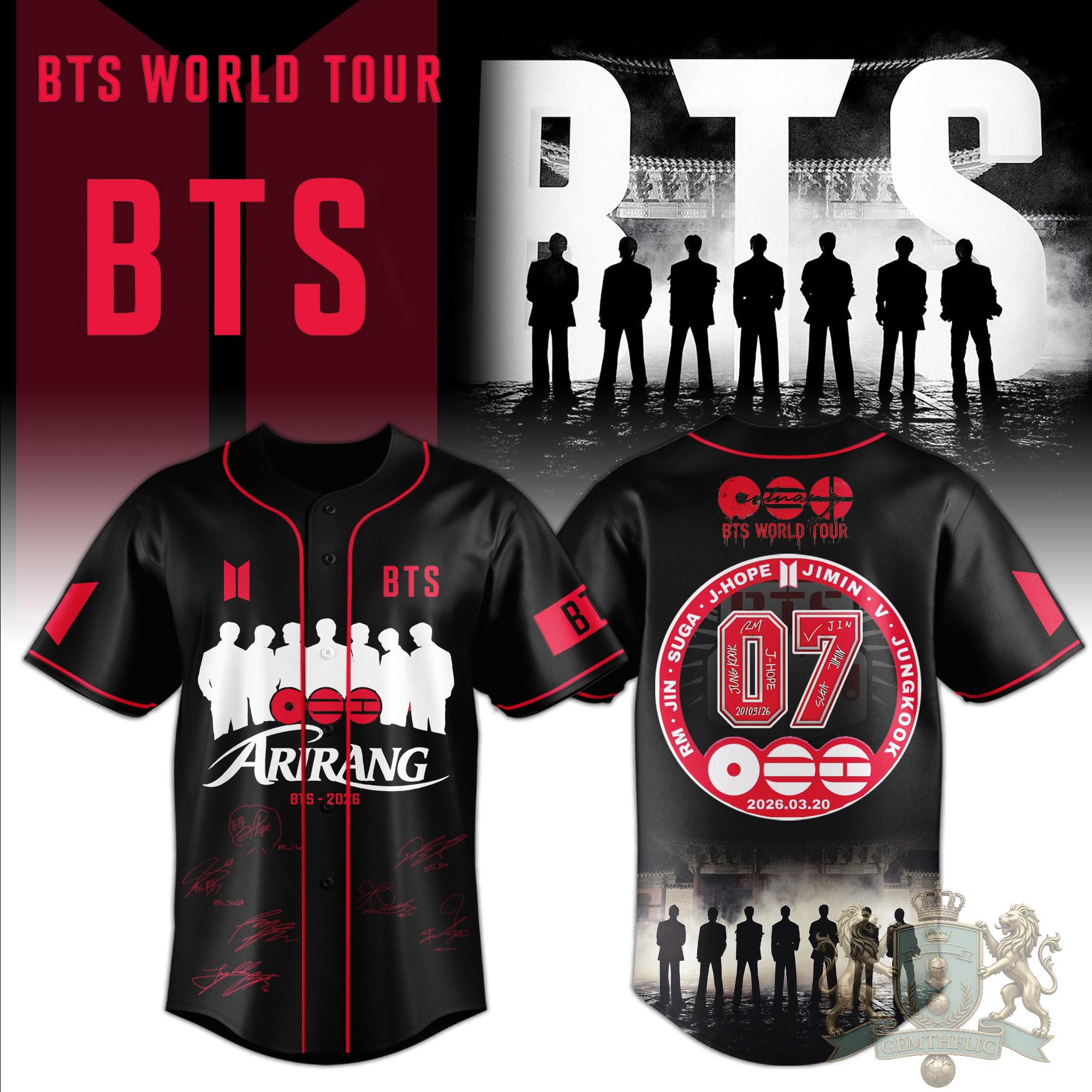 BTS World Tour Arirang 2026 Jersey - Front View