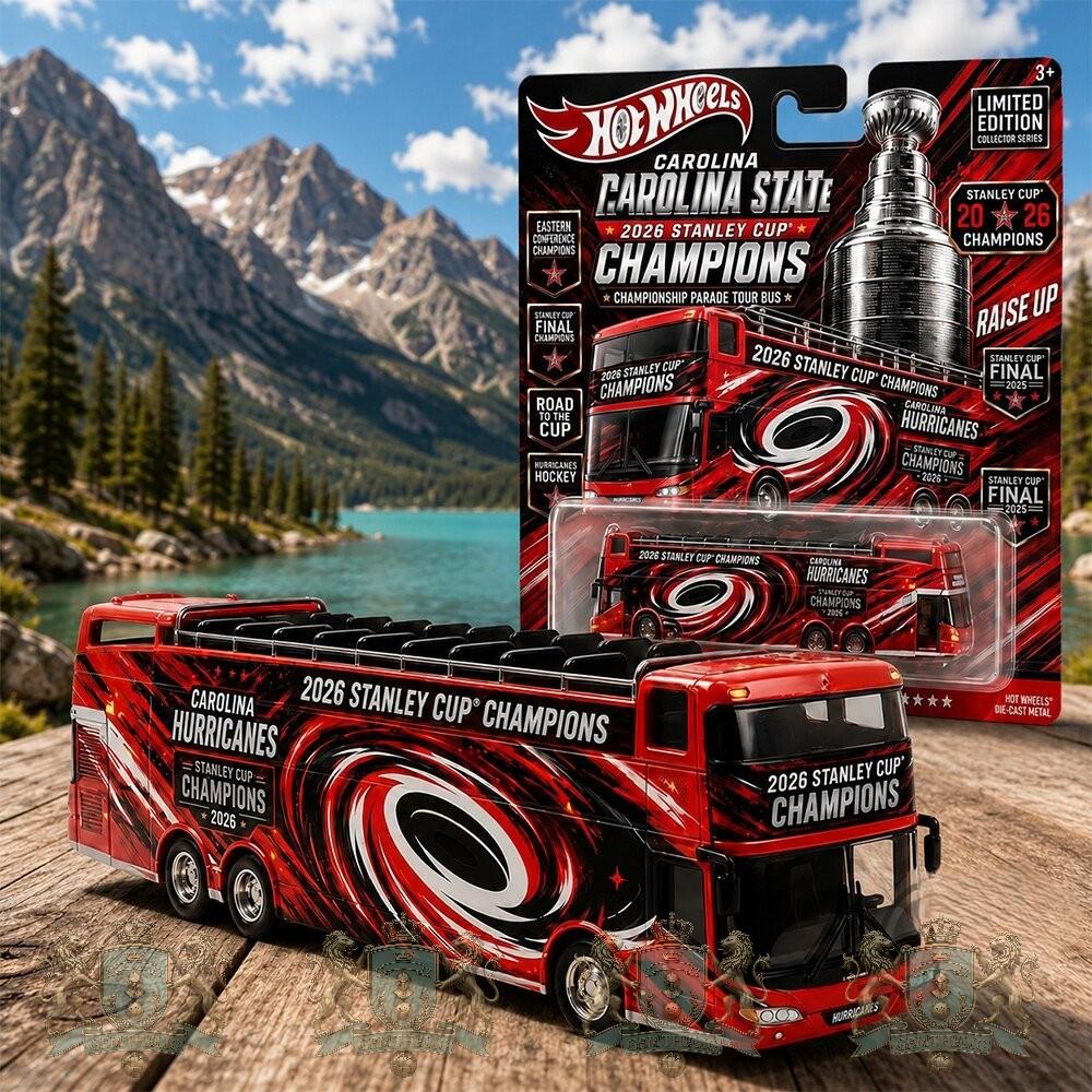 Carolina Hurricanes 2026 Stanley Cup Champions Tour Bus