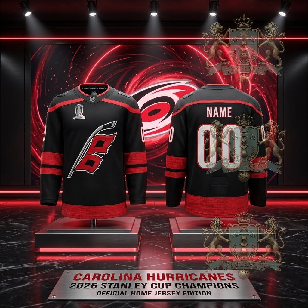 Carolina Hurricanes 2026 Stanley Cup Champions Hockey Jersey