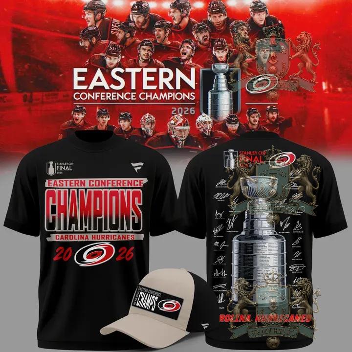 Carolina Hurricanes Eastern Conference Champions 2026 T-Shirt - Front View