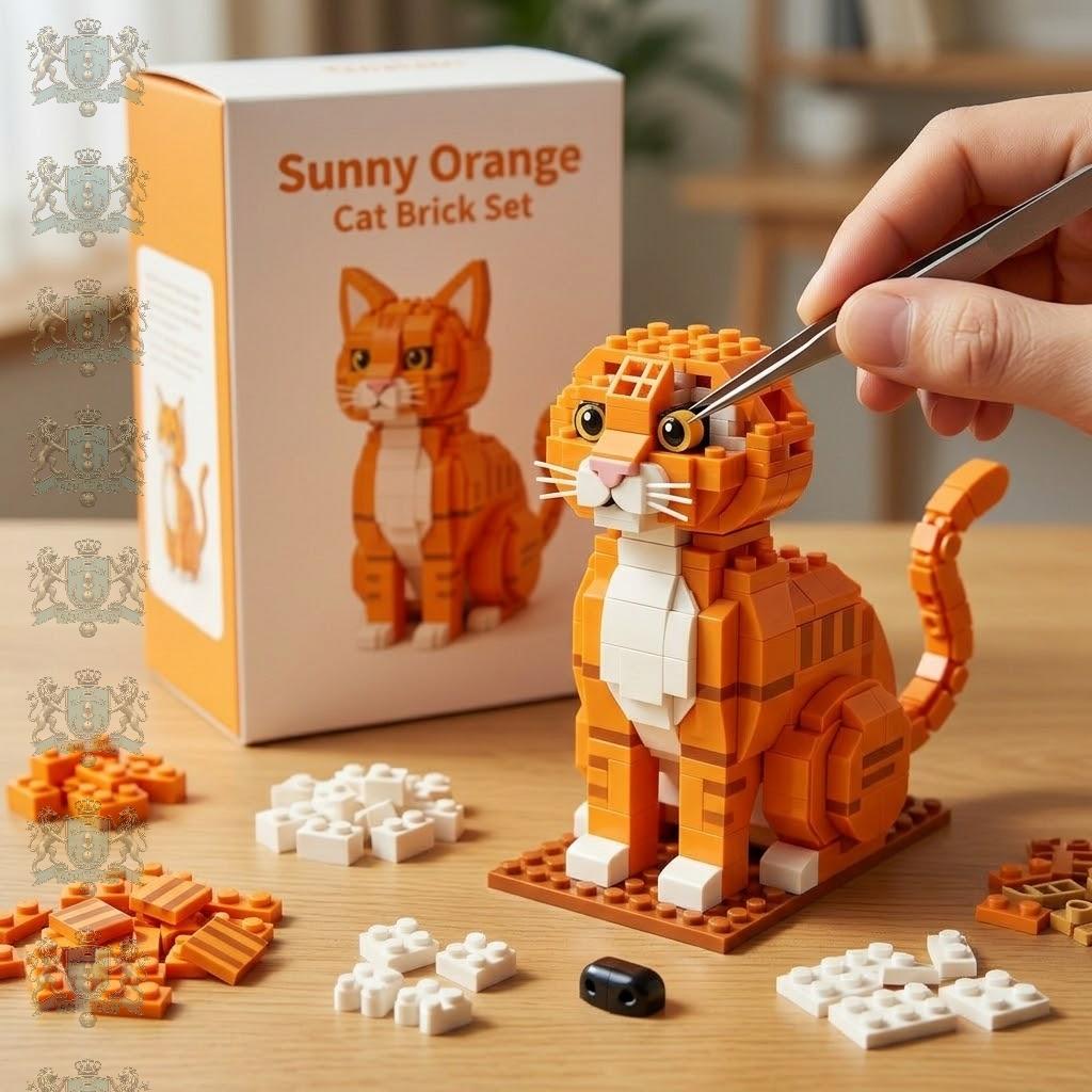 Cat Sunny Orange Brick Set