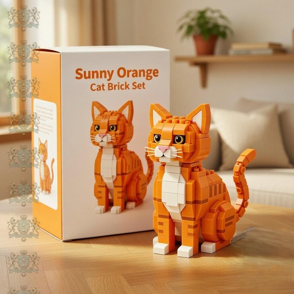 Cat Sunny Orange Brick Set