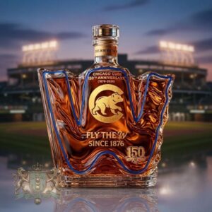 Chicago Cubs 150th Anniversary Whiskey Bottle