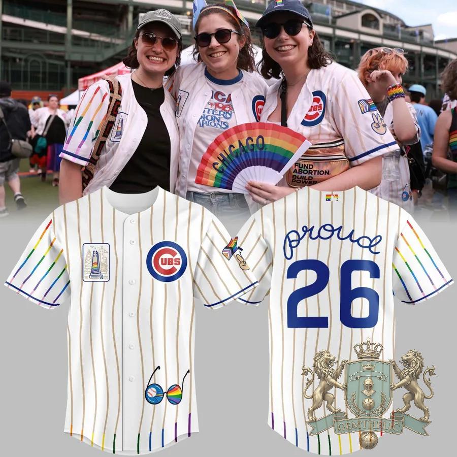 Chicago Cubs Pride Baseball Jersey - Front View