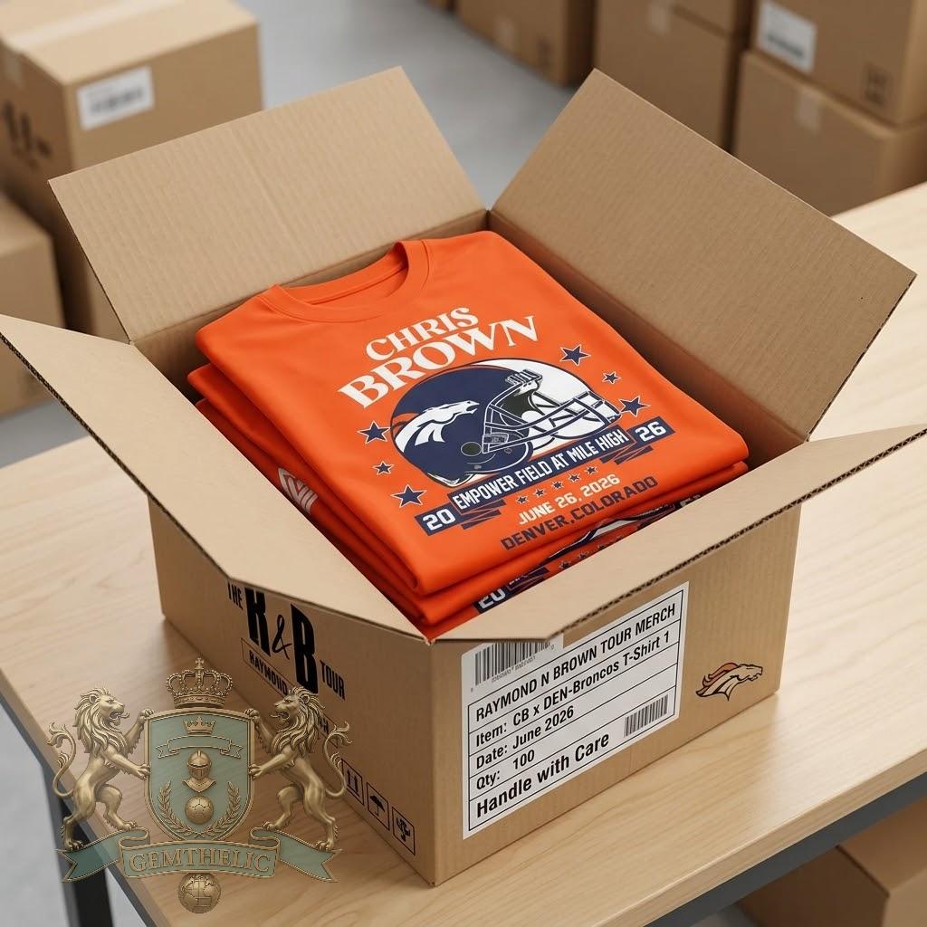 Chris Brown Denver Broncos Empower Field At Mile High Concert T-Shirt - Detail View