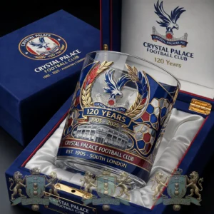 Crystal Palace Football Club 120th Anniversary Whiskey Glass