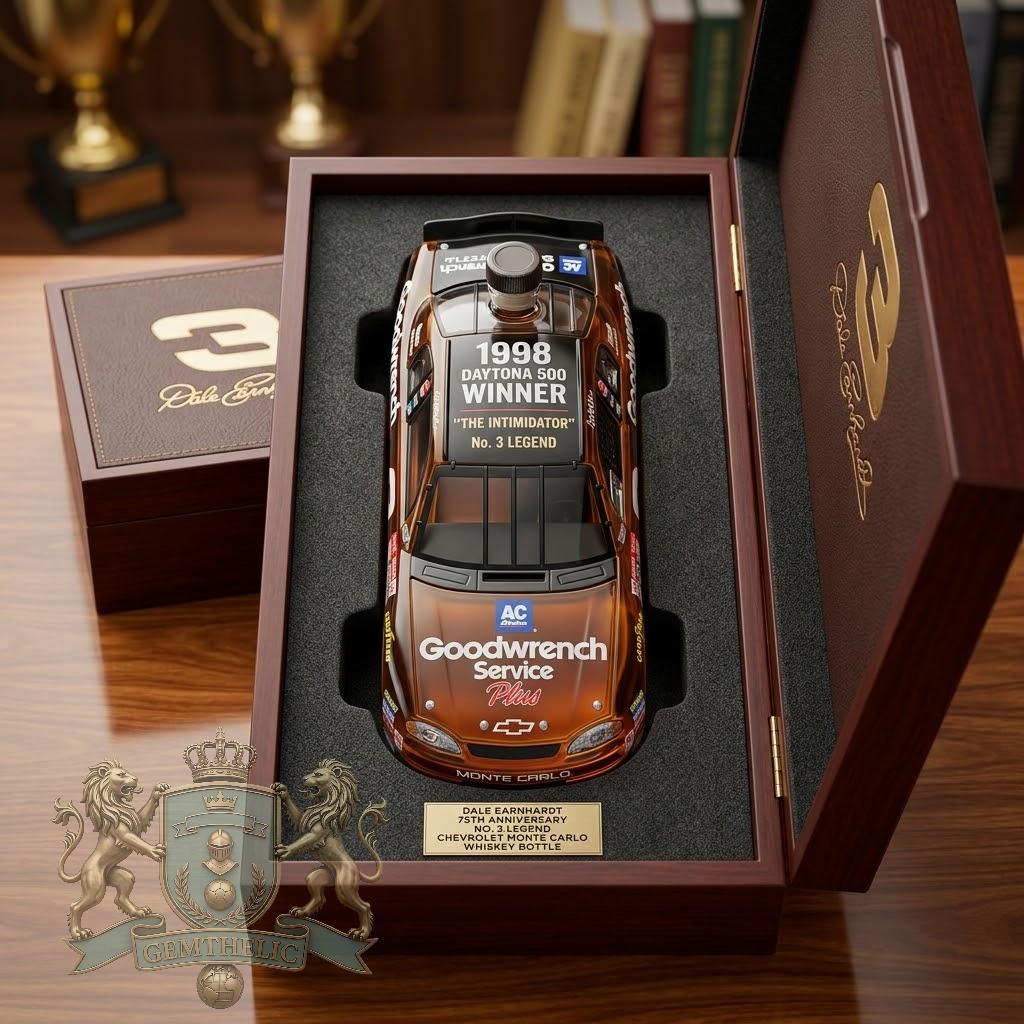 Dale Earnhardt 75th Anniversary Whiskey Decanter - Detail View