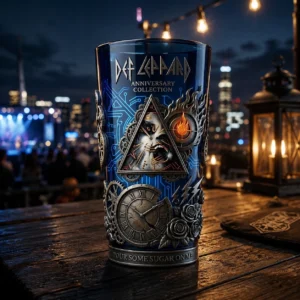 Def Leppard Anniversary Collection Pour Some Sugar On Me Commemorative Glass