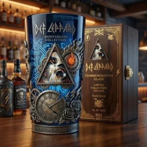 Def Leppard Anniversary Collection Pour Some Sugar On Me Commemorative Glass