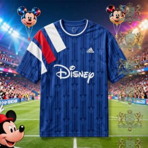Disney Mickey Mouse Adidas Collaboration French Flag World Cup Football Jersey