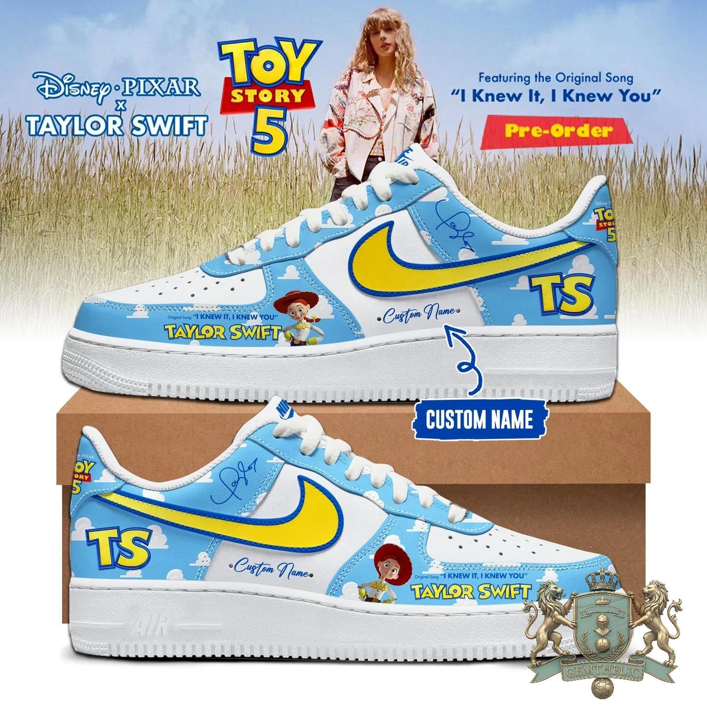 Disney Pixar Toy Story 5 Taylor Swift Nike Air Force 1 Sneakers - Detail View